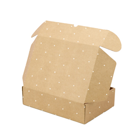 CAJA POSTAL 38 X 28 X 8 CM CON TOPOS BLANCOS